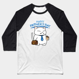 Daddy Cat Happy Father's Day Baseball T-Shirt